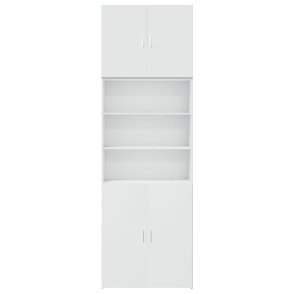 Aparador alto madera de ingeniería blanco 80x42,5x249