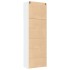 Aparador alto madera de ingeniería blanco 80x42,5x249