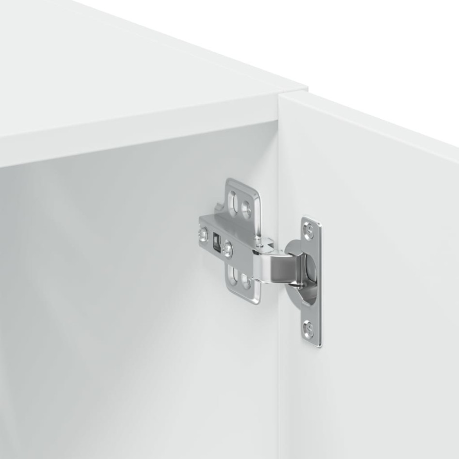 Aparador alto madera de ingeniería blanco 80x42,5x249