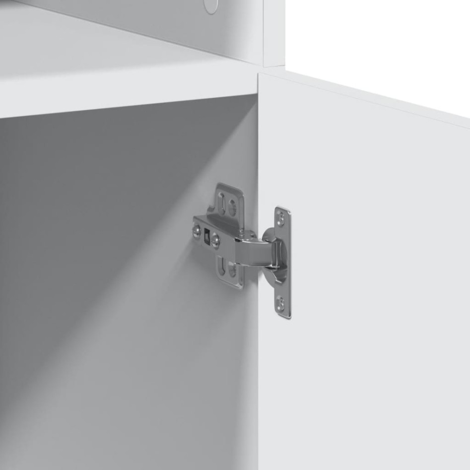 Aparador alto madera de ingeniería blanco 80x42,5x249