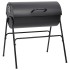 Parrilla barril 2 rejillas de cocción negro acero 80x95x90