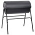 Parrilla barril 2 rejillas de cocción negro acero 80x95x90