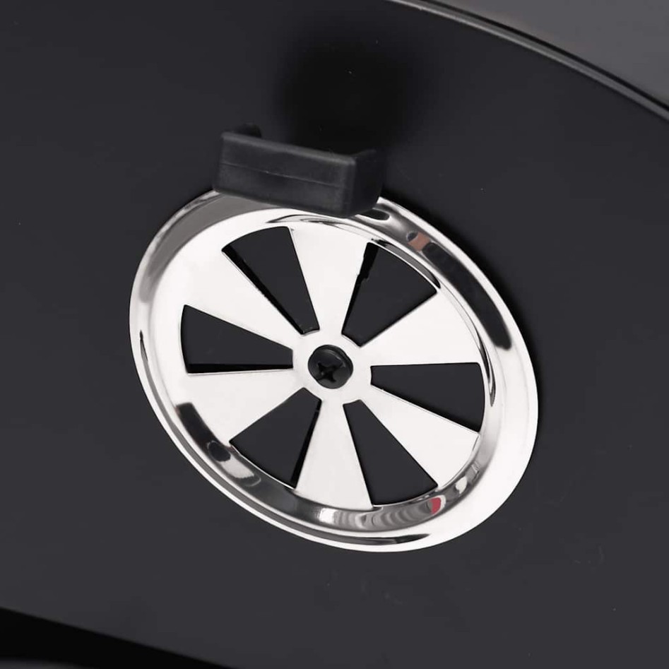 Parrilla barril 2 rejillas de cocción negro acero 80x95x90