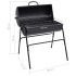 Parrilla barril 2 rejillas de cocción negro acero 80x95x90