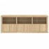 Aparador con luces LED roble Sonoma 181,5x37x67