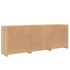 Aparador con luces LED roble Sonoma 181,5x37x67