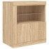 Aparador con luces LED roble Sonoma 181,5x37x67