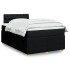 Cama box spring con colchón tela negro 120x200