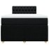 Cama box spring con colchón tela negro 120x200