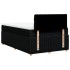 Cama box spring con colchón tela negro 120x200