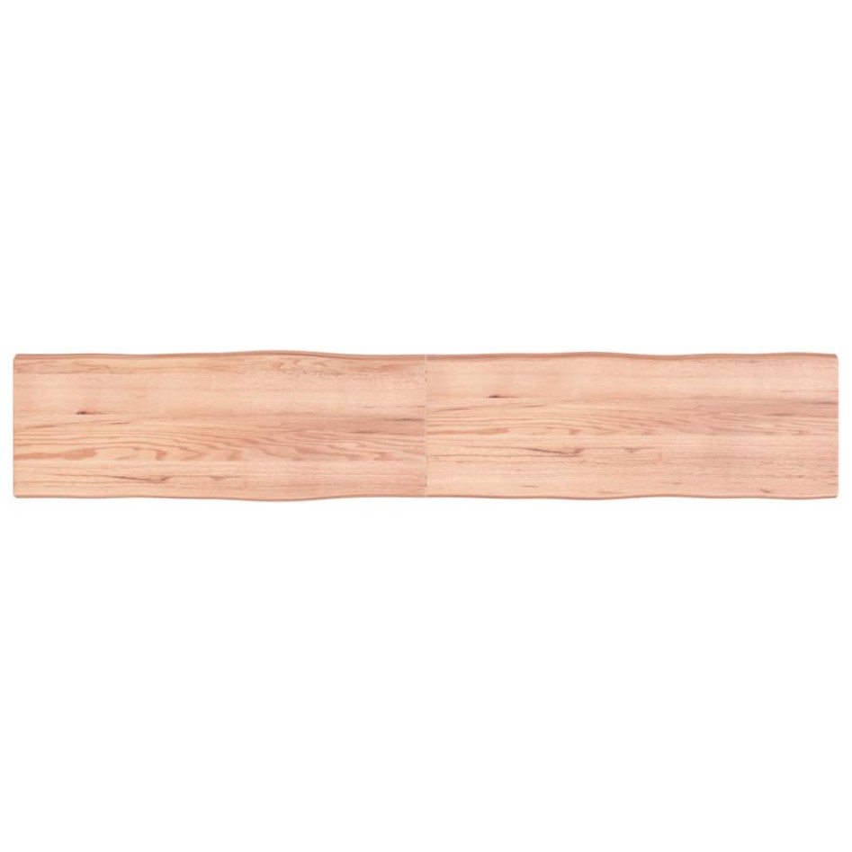 Tablero mesa madera tratada borde natural marrón