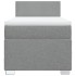 Cama box spring con colchón tela gris claro 100x200