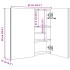 Mueble de baño con espejo LED 60x14x62