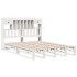 Cama con estantería sin colchón madera maciza blanca 160x200