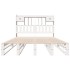 Cama con estantería sin colchón madera maciza blanca 160x200