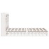 Cama con estantería sin colchón madera maciza blanca 160x200