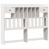 Cama con estantería sin colchón madera maciza blanca 160x200
