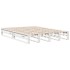 Cama con estantería sin colchón madera maciza blanca 160x200