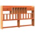 Cama con estantería sin colchón madera maciza marrón