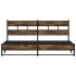 Estructura de cama sin colchón metal roble ahumado 180x200