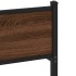 Estructura de cama sin colchón metal roble marrón 180x200