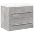 Set muebles de baño 2 piezas madera contrachapada gris