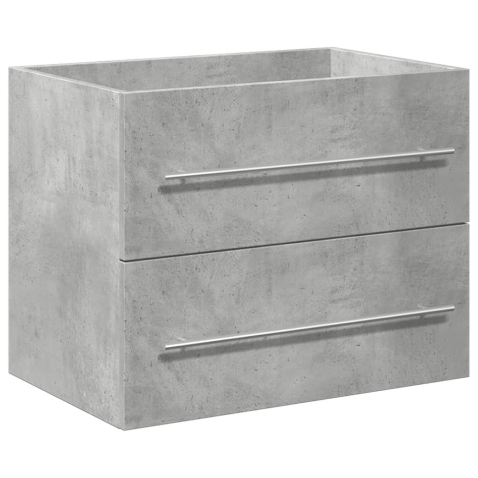 Set muebles de baño 2 piezas madera contrachapada gris