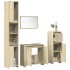 Juego de muebles de baño 4 pzas contrachapada roble