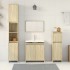 Juego de muebles de baño 4 pzas contrachapada roble