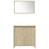Juego de muebles de baño 4 pzas contrachapada roble