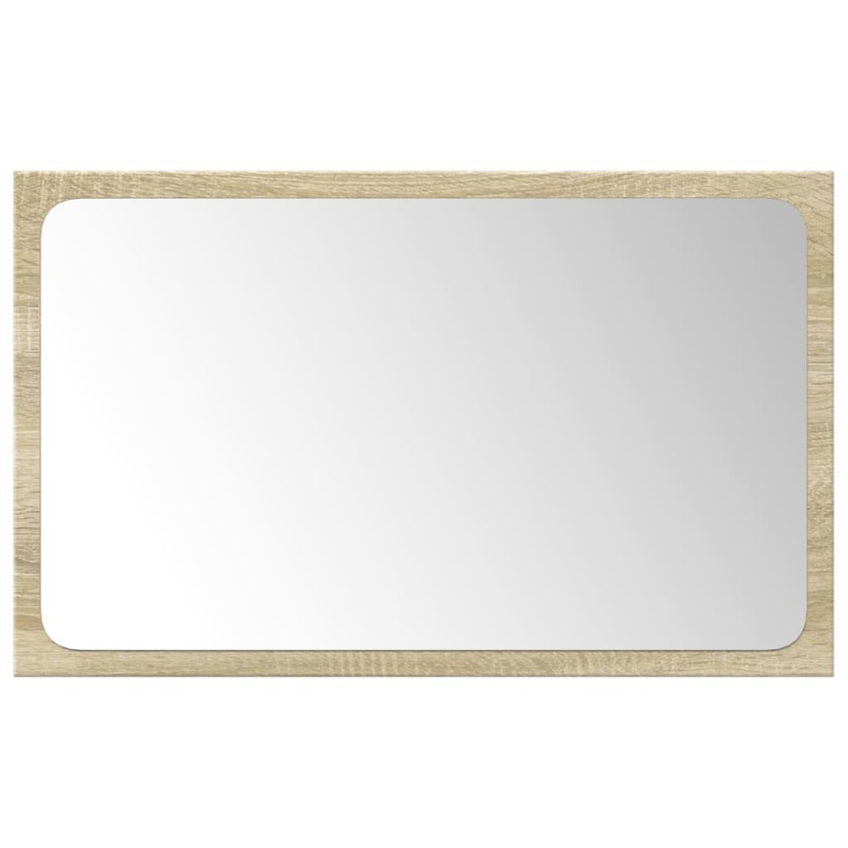 Set de muebles de baño 3 pzas madera contrachapada roble