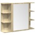 Set de muebles de baño 3 pzas madera contrachapada roble