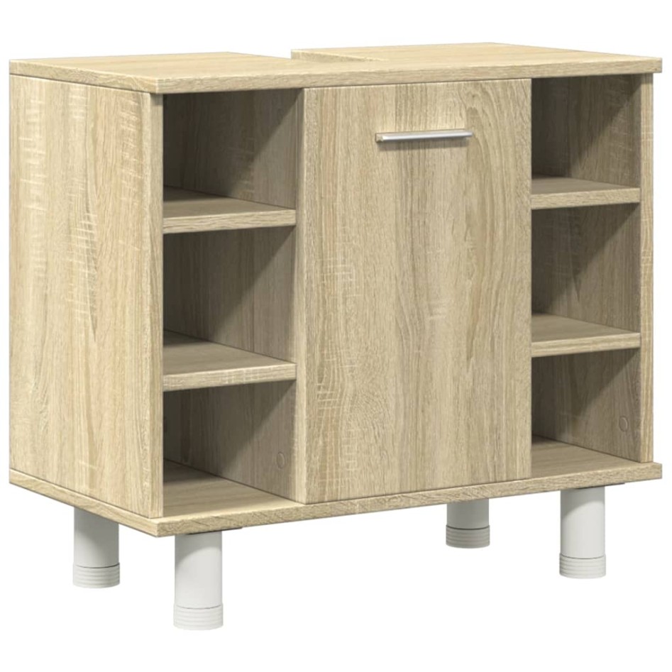 Set de muebles de baño 3 pzas madera contrachapada roble