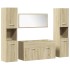 Juego de muebles de baño 4 pzas contrachapada roble