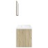 Set de muebles de baño 3 pzas madera contrachapada roble