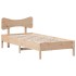 Estructura de cama sin colchón madera maciza de pino 90x190