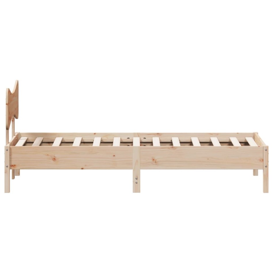 Estructura de cama sin colchón madera maciza de pino 90x190