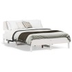 Estructura de cama sin colchón madera maciza blanca 120x190 cm