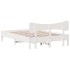 Estructura de cama sin colchón madera maciza blanca 120x190
