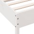 Estructura de cama sin colchón madera maciza blanca 120x190