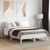 Estructura de cama sin colchón madera de pino blanca 150x200 cm