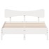 Estructura de cama sin colchón madera de pino blanca 150x200