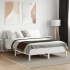 Estructura de cama sin colchón madera de pino blanca 140x190