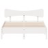Estructura de cama sin colchón madera de pino blanca 140x190