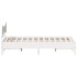 Estructura de cama sin colchón madera de pino blanca 140x190