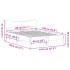 Estructura de cama sin colchón madera de pino blanca 140x190