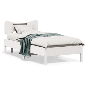 Estructura cama sin colchón madera maciza pino blanca