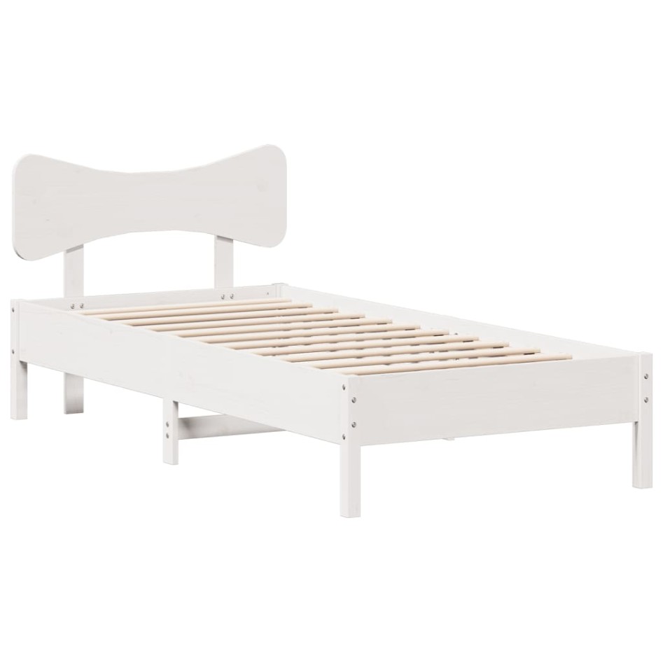 Estructura cama sin colchón madera maciza pino blanca