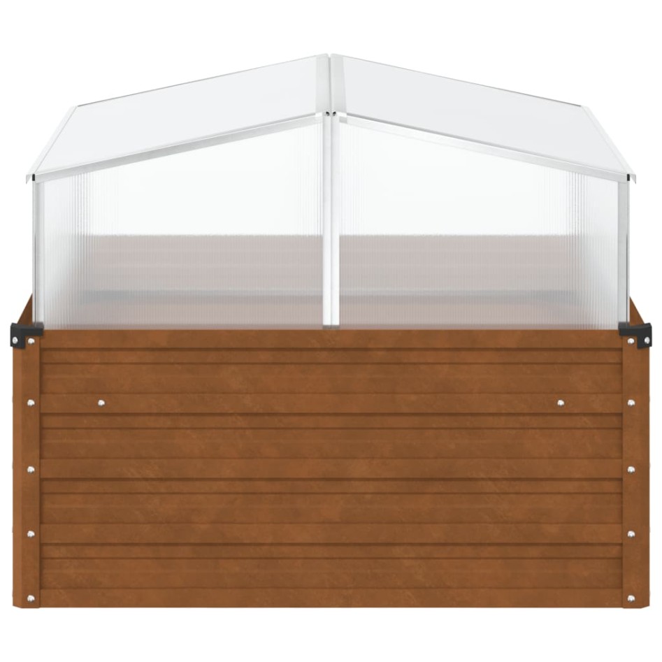 Jardinera con invernadero acero