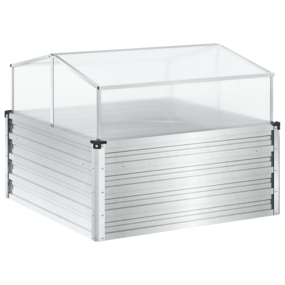 Jardinera con invernadero acero